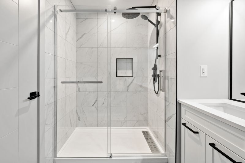 Elegant Shower with Accent Tiles